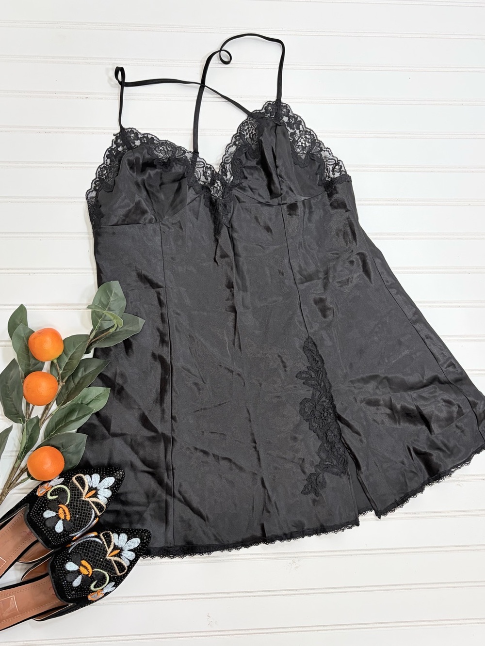 Frederick’s of Hollywood Lace Satin Chemise Lingerie